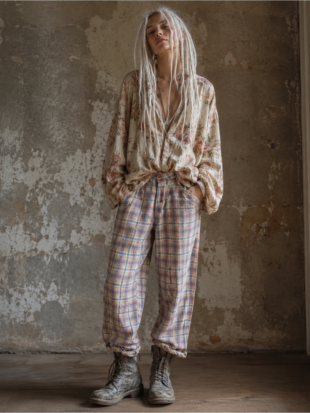 Magnolia Pearl rare plaid miner jeans